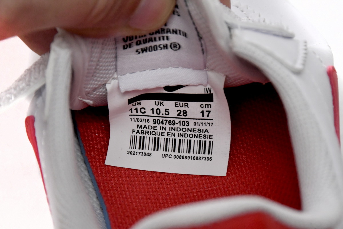Pkgod Nike Cortez Basic SL White Varsity Red(Kids)