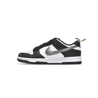 Pkgod Nike Dunk Low Black White Metallic 01