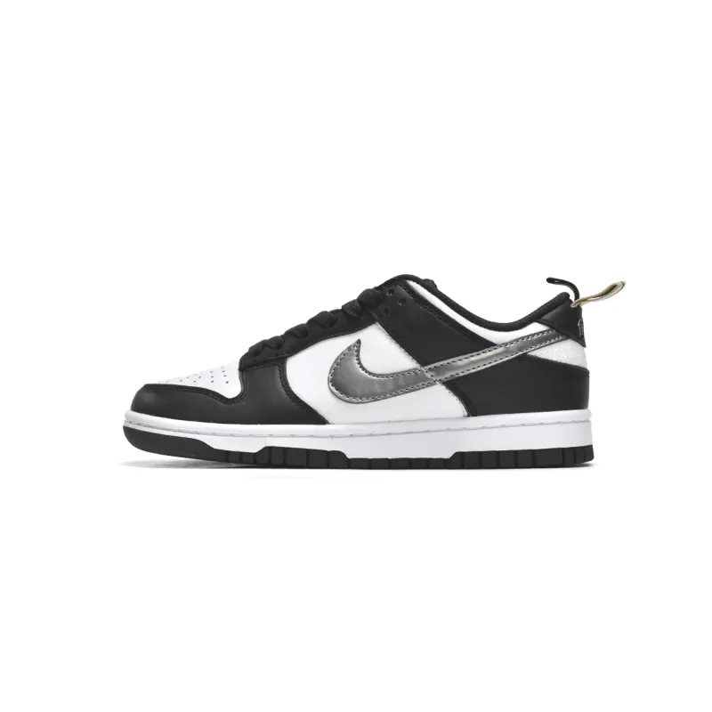 Pkgod Nike Dunk Low Black White Metallic