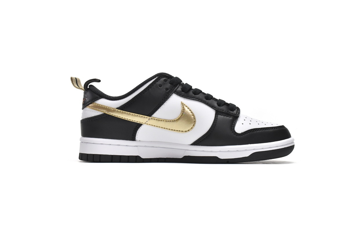     Nike Dunk Low Black White Metallic