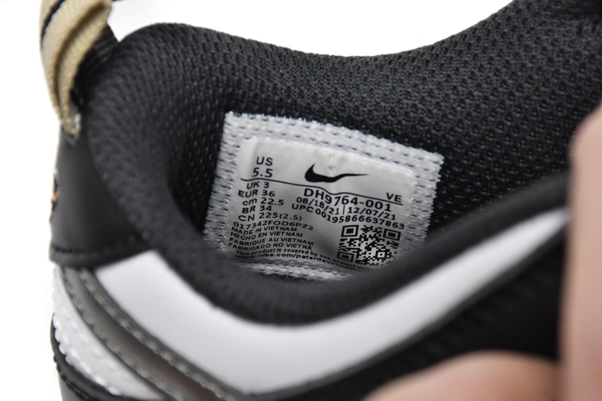     Nike Dunk Low Black White Metallic