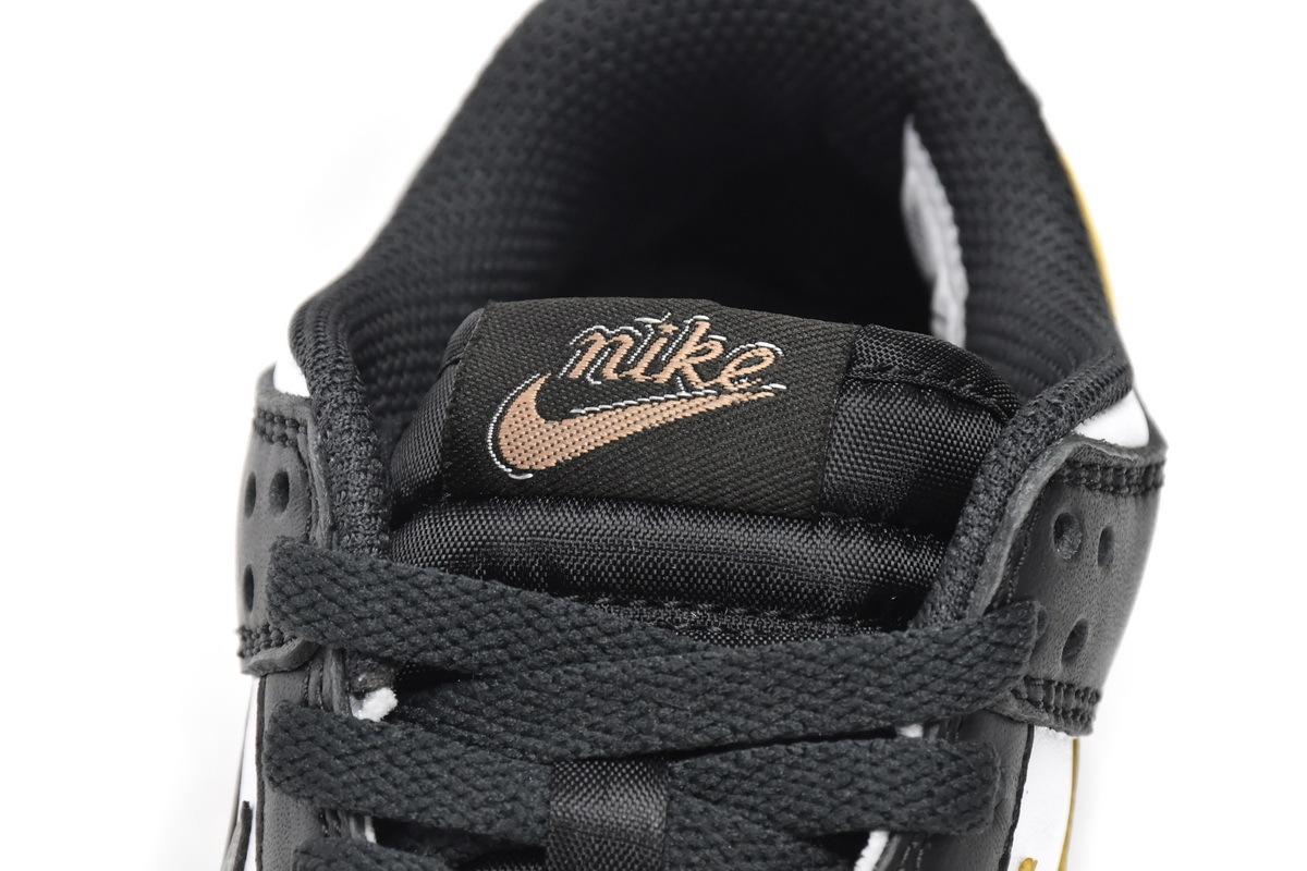     Nike Dunk Low Black White Metallic