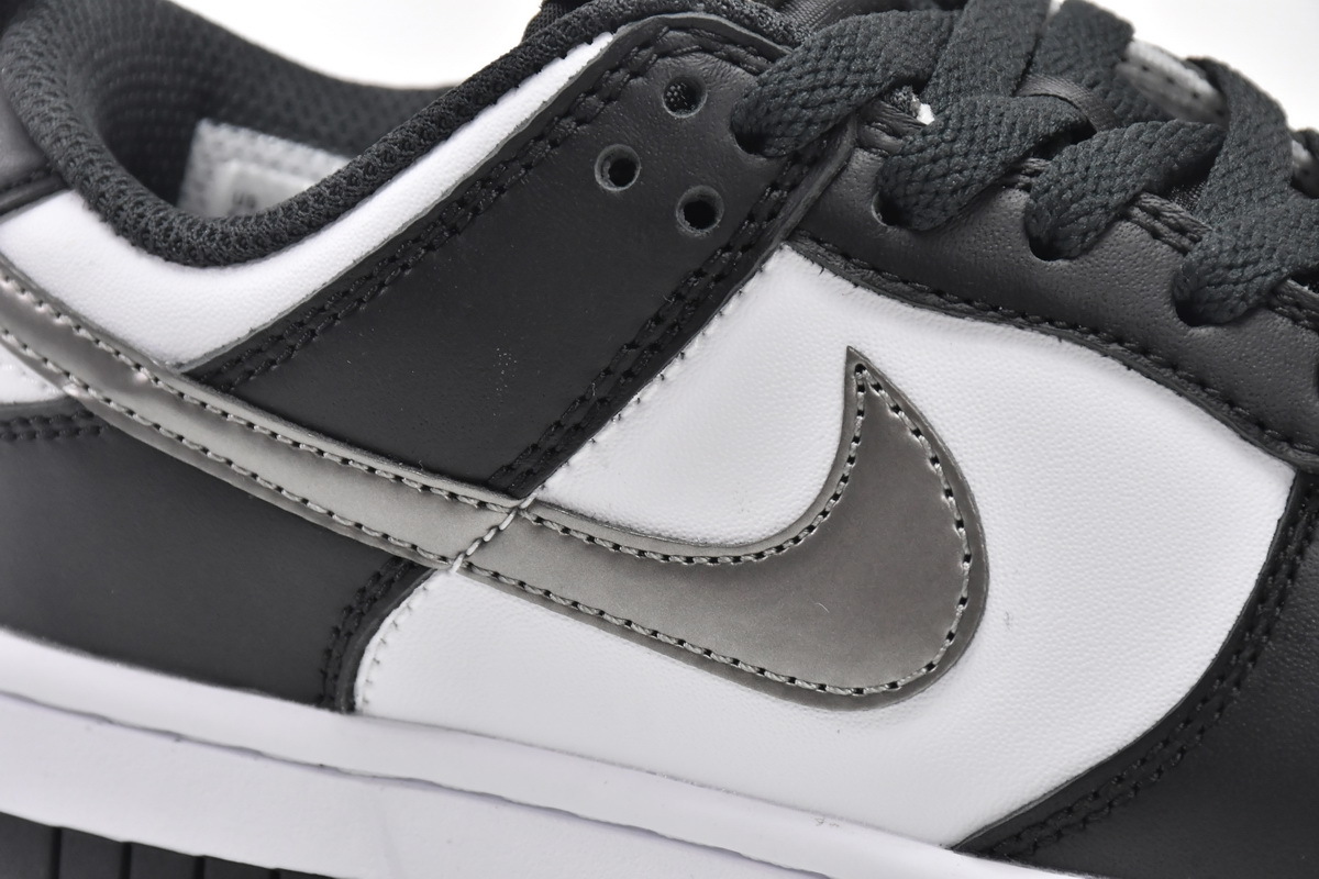     Nike Dunk Low Black White Metallic