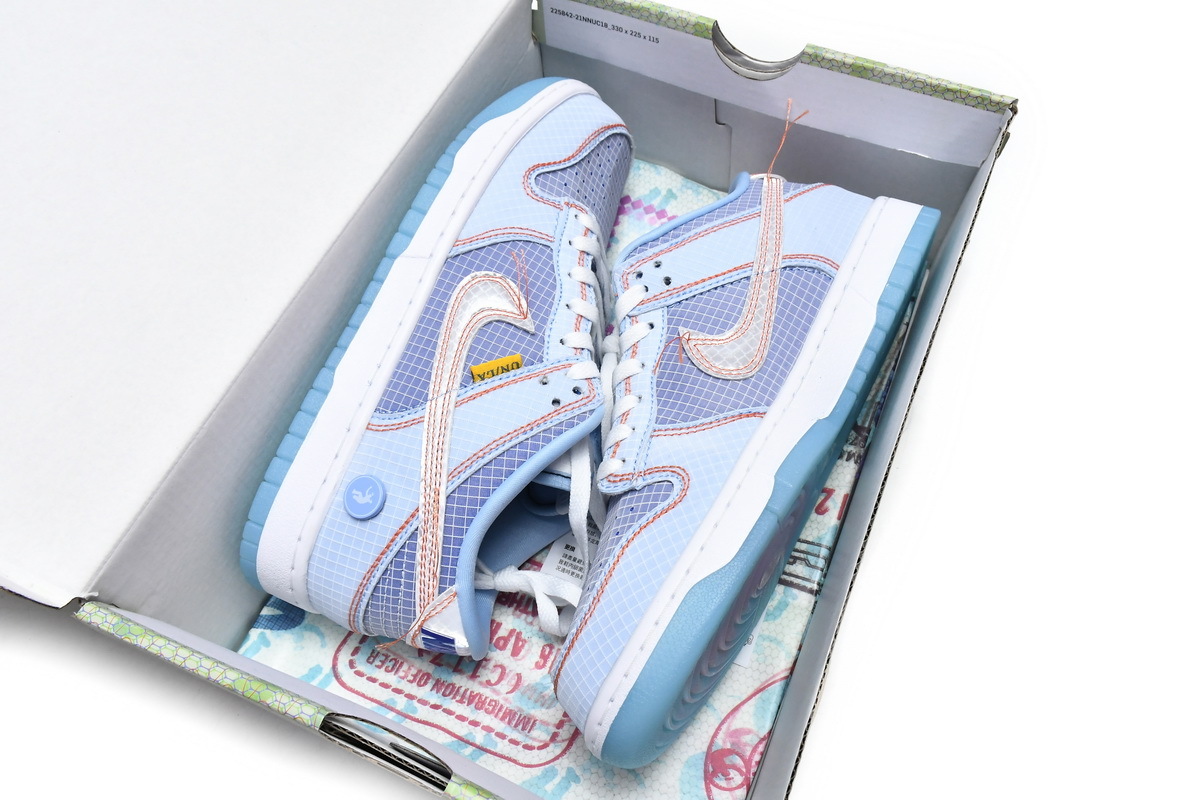  Nike Dunk Low Passport Pack Argon x Union LA DJ9649-400
