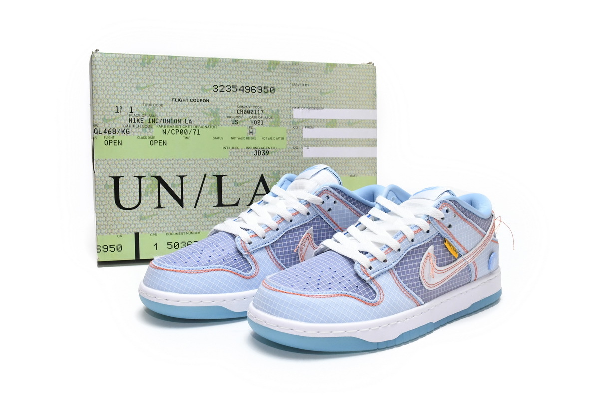  Nike Dunk Low Passport Pack Argon x Union LA DJ9649-400
