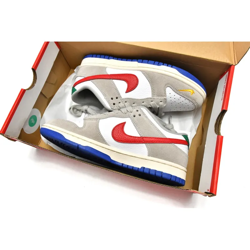 Pkgod Nike Dunk Low Light Iron Ore Red Blue
