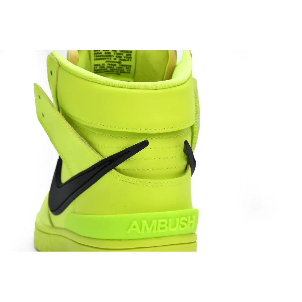 Pkgod Nike SB Dunk High AMBUSH Flash Lime​