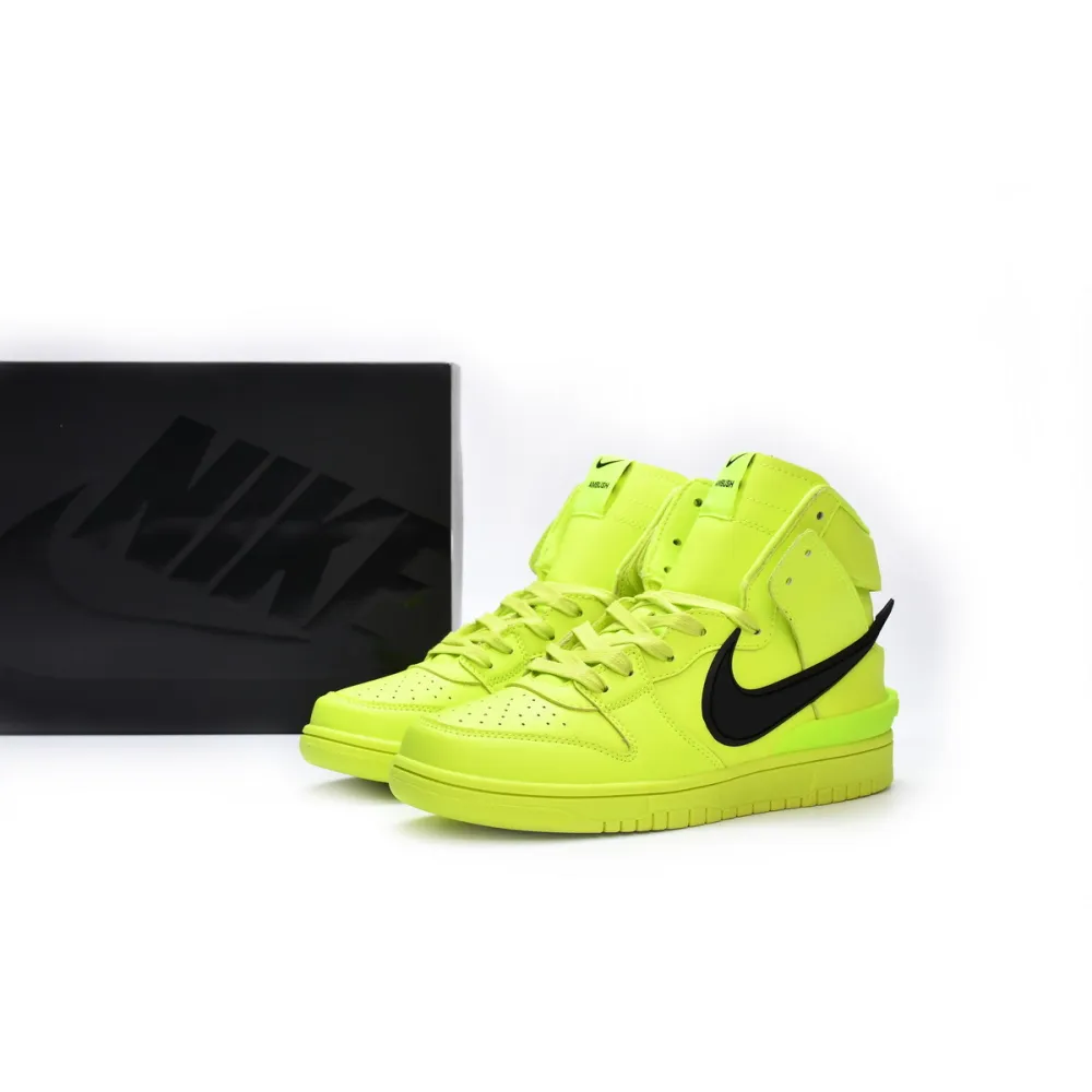 Pkgod Nike SB Dunk High AMBUSH Flash Lime​