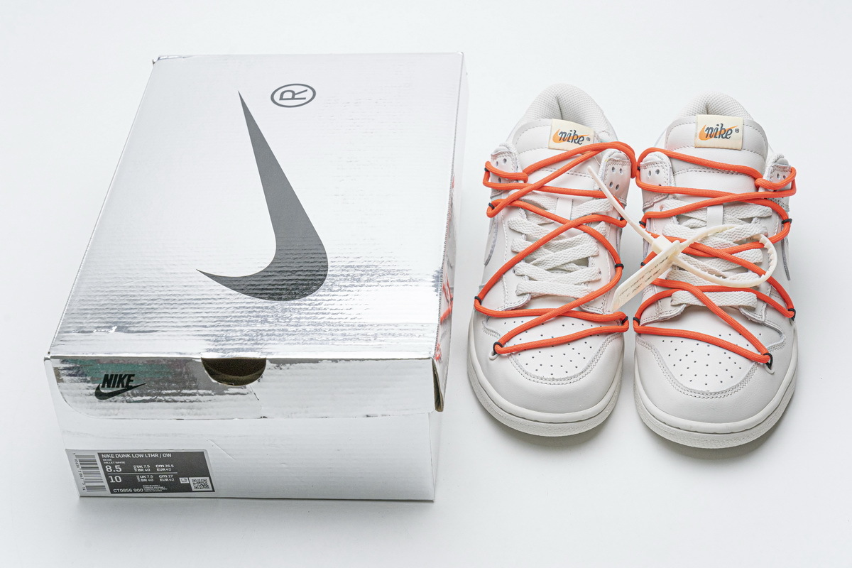     Nike SB Dunk Low OFF-White White Black Orange