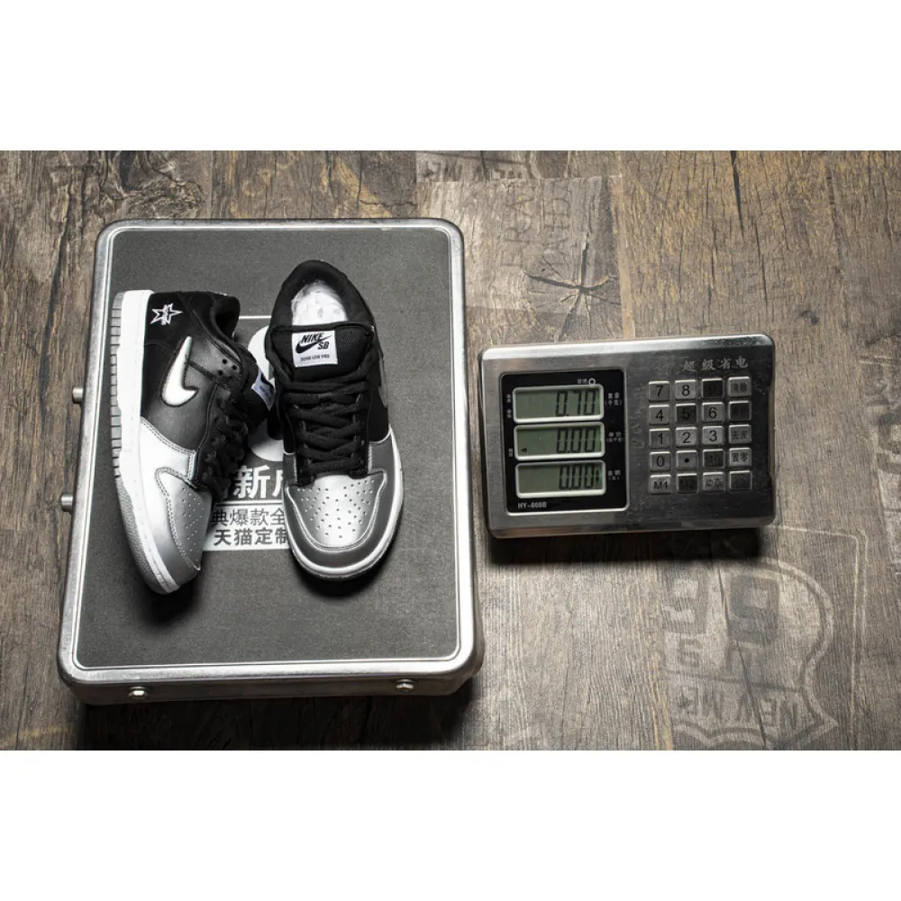 Pkgod Nike SB Dunk Low Supr Metallic Silver