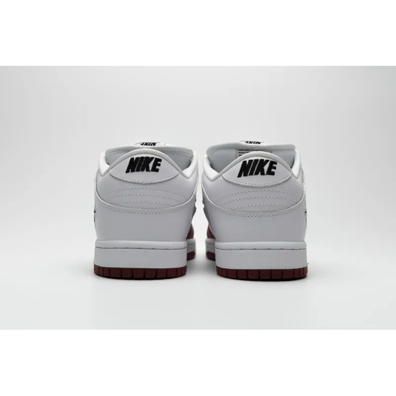 Pkgod Nike SB Dunk Low Supreme White Red 