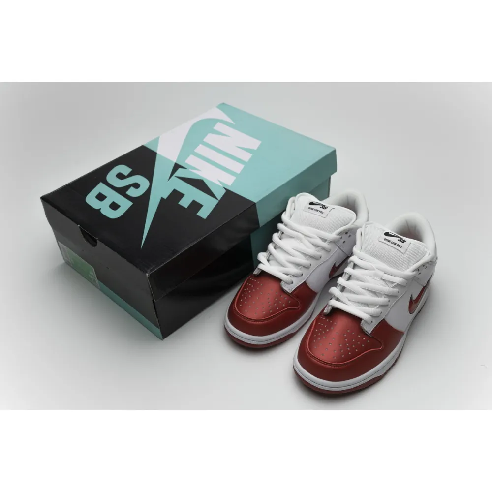 Pkgod Nike SB Dunk Low Supr White Red 