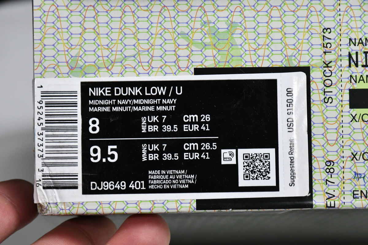     Union x Nike Dunk Low Midnight Navy