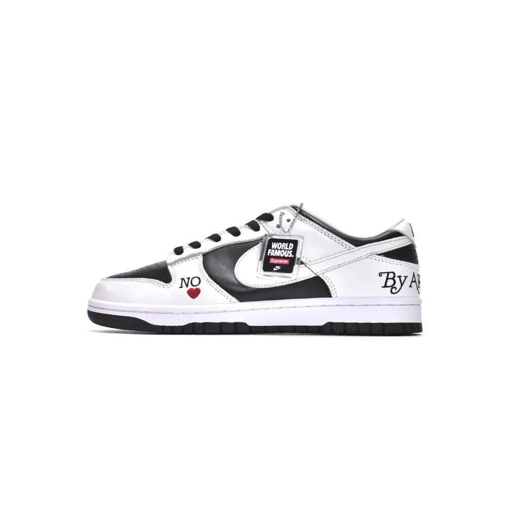 Stockxshoes Special Sale &Supr x Nike SB Dunk Low By Any Means White Black(DM Batch）