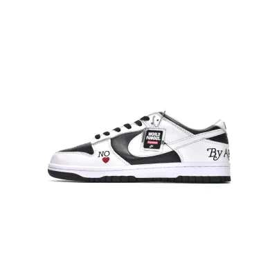 Stockxshoes Special Sale &Supreme x Nike SB Dunk Low By Any Means White Black(DM Batch）