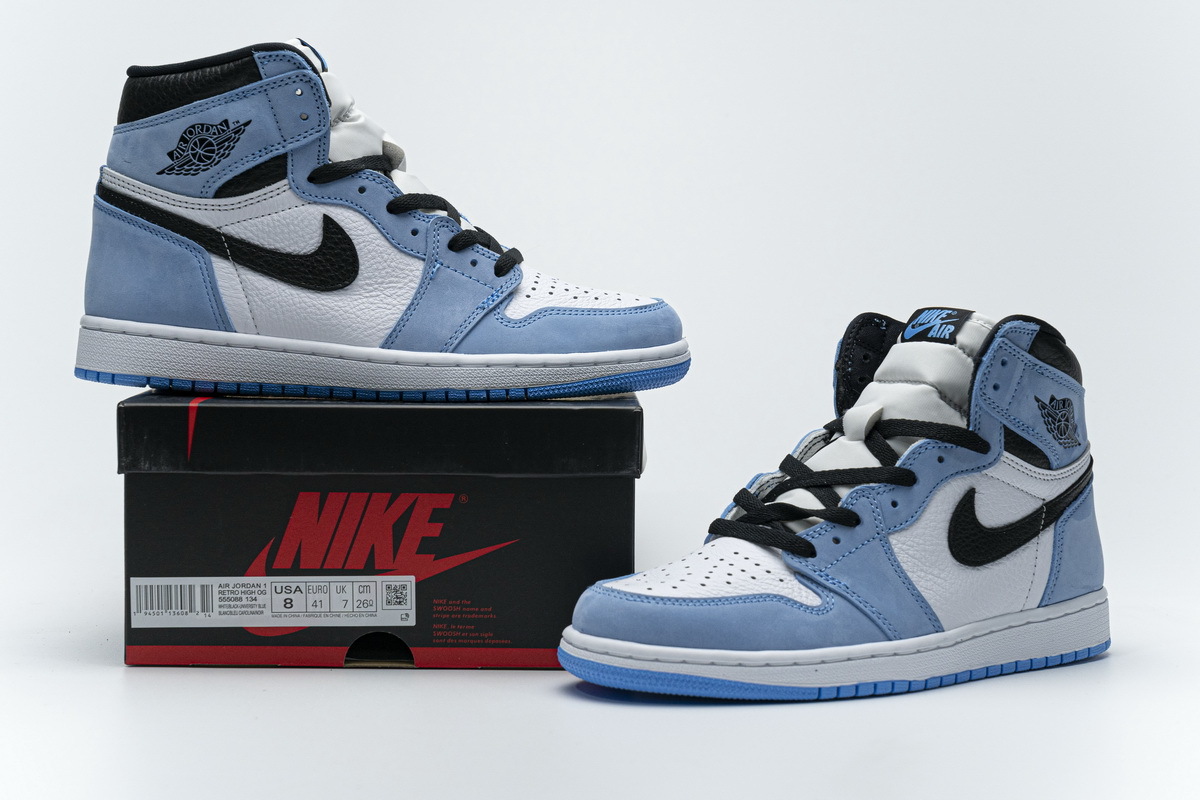 XP Factory Sneakers & Air Jordan 1 Retro High White University Blue Black 555088-134