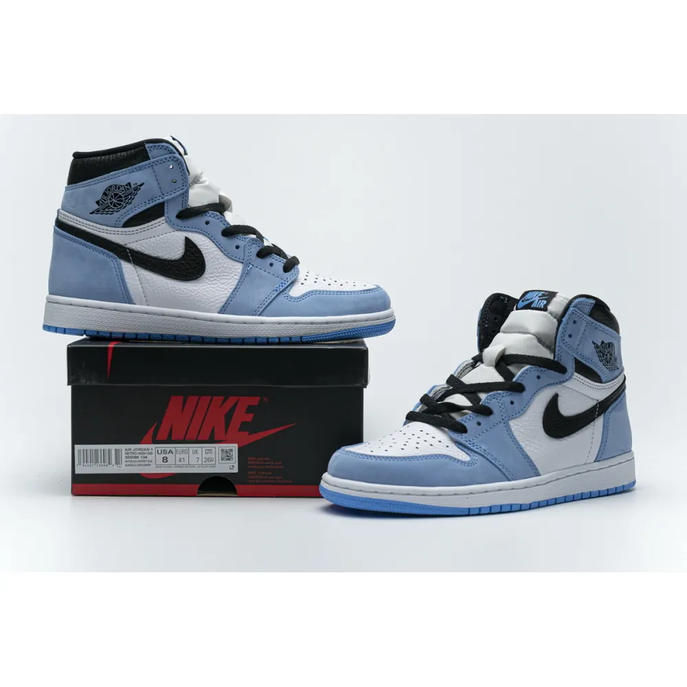 XP Factory Sneakers & Air Jordan 1 Retro High White University Blue Black 555088-134