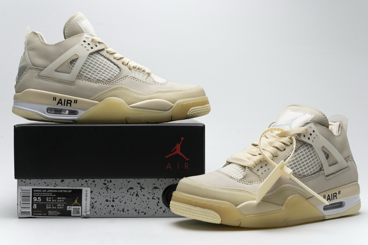 XP Factory Sneakers & Air Jordan 4 Retro Off-White Sail (W) CV9388-100