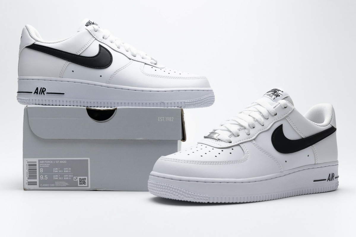 XP Factory Sneakers & Nike Air Force 1 Low White Black (2020) CJ0952-100 