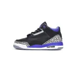 XP Factory Sneakers &Jordan 3 Retro Black Court Purple CT8532-050​