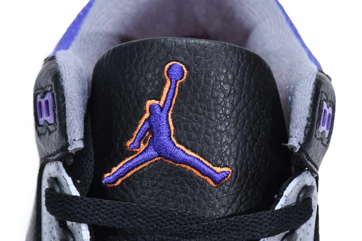 XP Factory Sneakers &Jordan 3 Retro Black Court Purple CT8532-050​