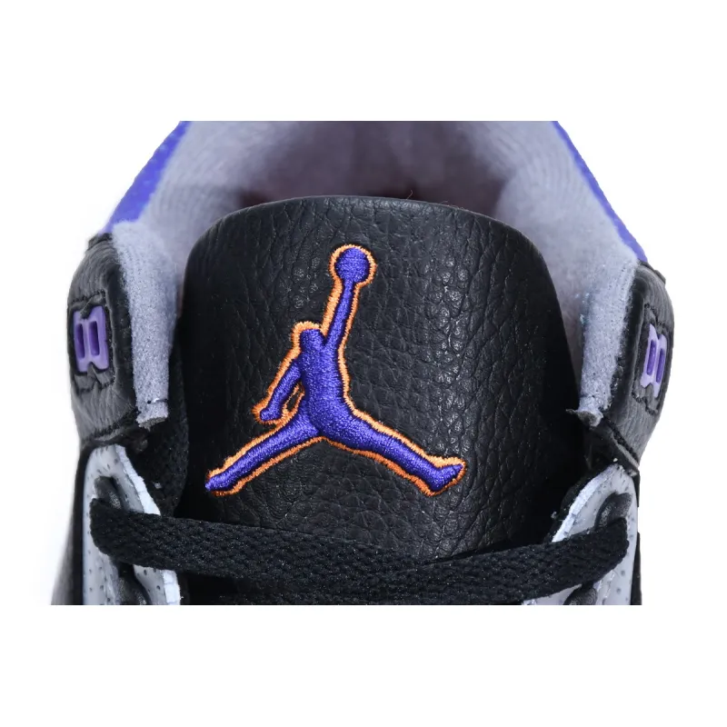 XP Factory Sneakers &Jordan 3 Retro Black Court Purple CT8532-050​