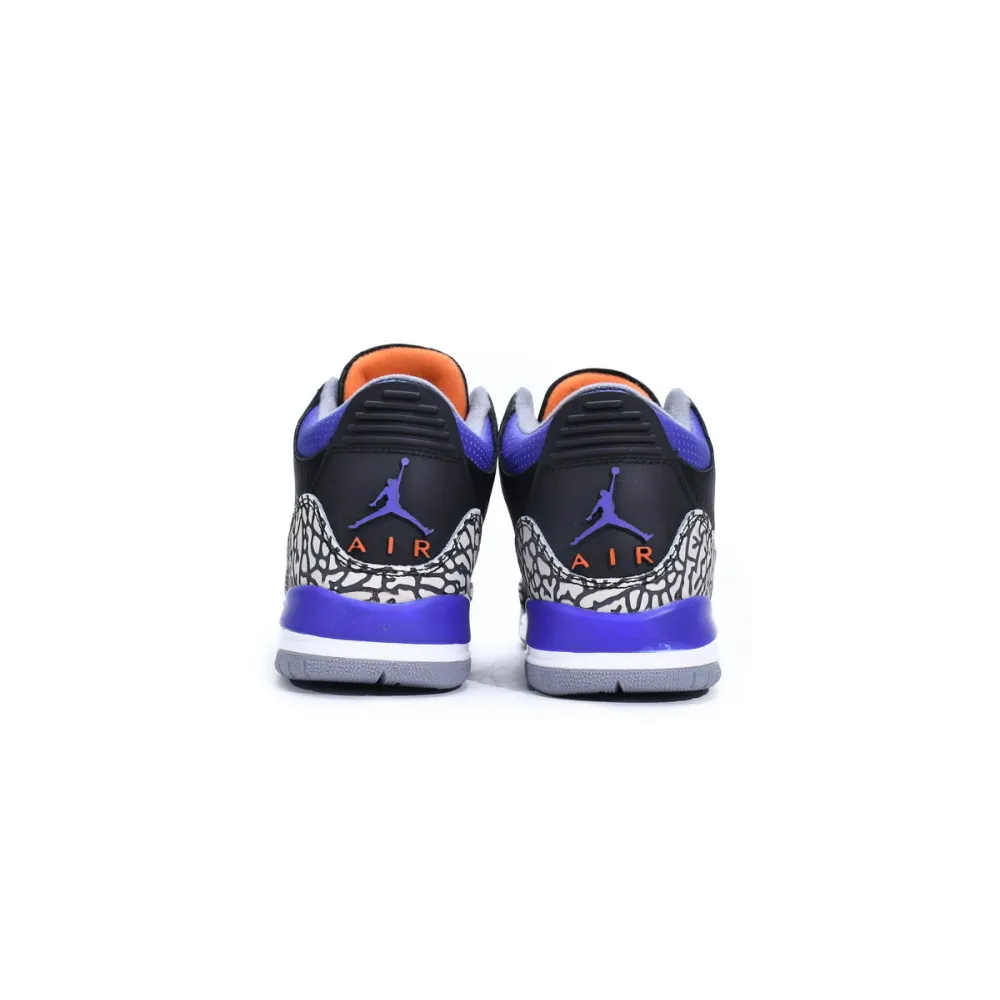 XP Factory Sneakers &Jordan 3 Retro Black Court Purple CT8532-050​