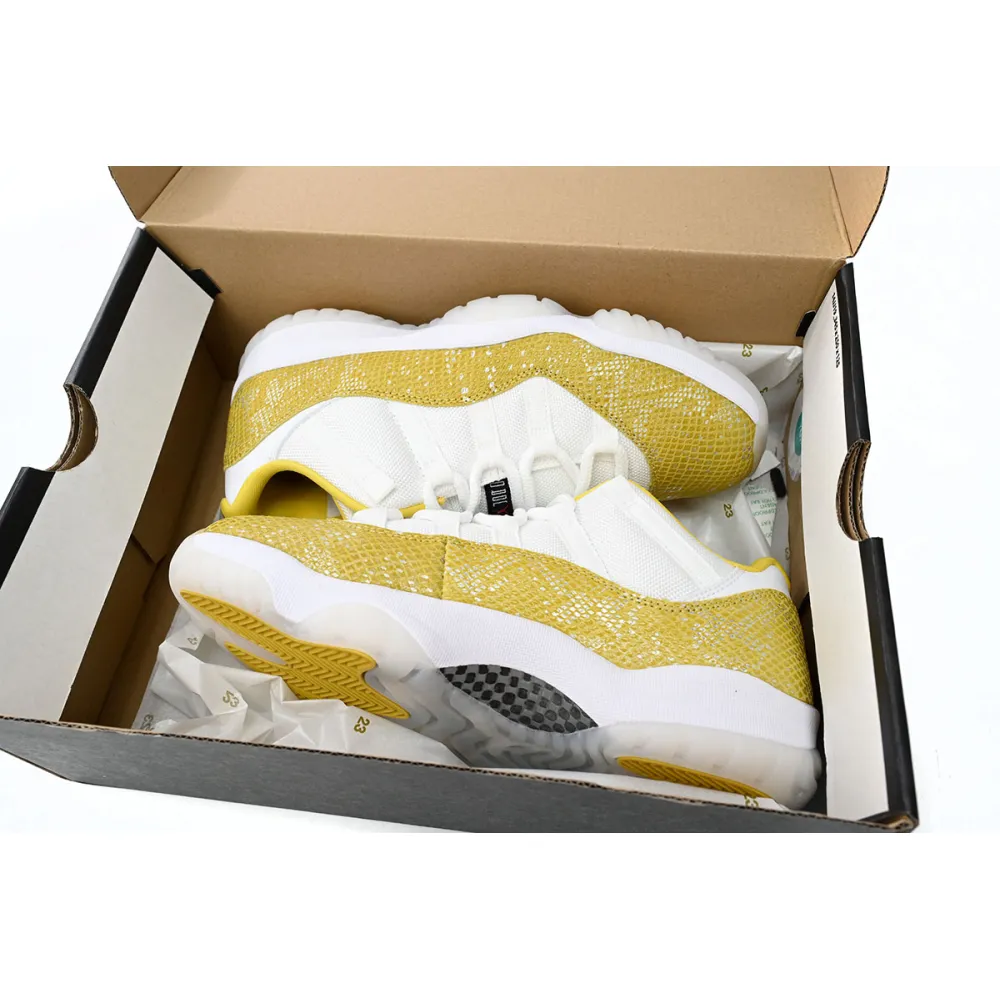 Pkgod Air Jordan 11 Retro Low Tour Yellow Snakeskin 