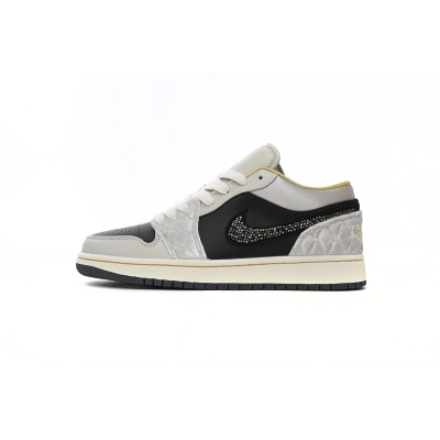    Pkgod Air Jordan 1 Low Beaded Swoosh 01