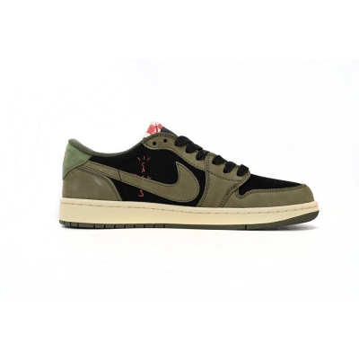 Pkgod Air Travis Scott x Air Jordan 1 Low Green Barb 02