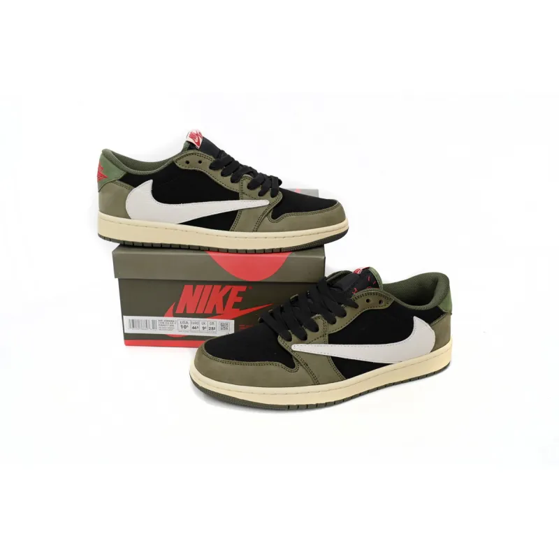 Pkgod Air Travis Scott x Air Jordan 1 Low Green Barb