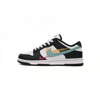 Pkgod Nike Dunk Low Multiple Swooshes White Washed Teal 01