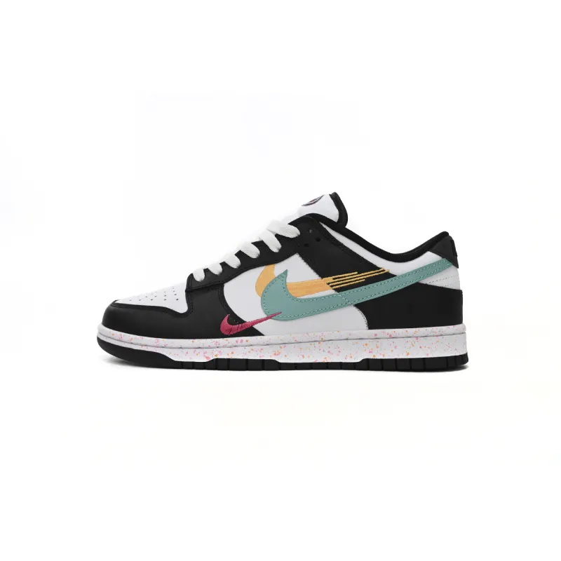 Pkgod Nike Dunk Low Multiple Swooshes White Washed Teal