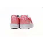 Zafa Wear  A Bathing Ape Bape Sta Low Pink Paint Leather