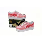 Zafa Wear  A Bathing Ape Bape Sta Low Pink Paint Leather