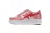   Pkgod A Bathing Ape Bape Sta Low Pink Paint Leather