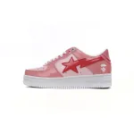 Zafa Wear  A Bathing Ape Bape Sta Low Pink Paint Leather