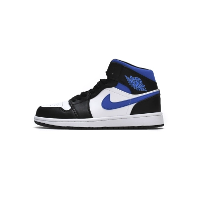 Pkgod Air Jordan 1 Mid White Black Racer Blue 01
