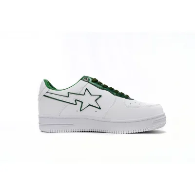 Pkgod A Bathing Ape Bape Sta Patent Leather White Green 02