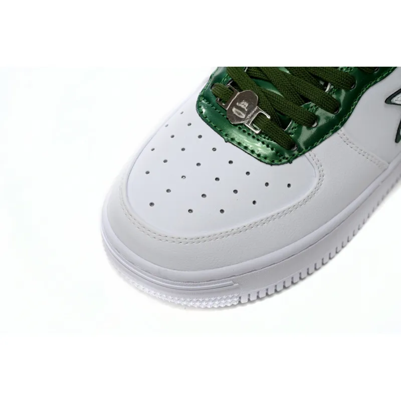 Zafa Wear A Bathing Ape Bape Sta Patent Leather White Green