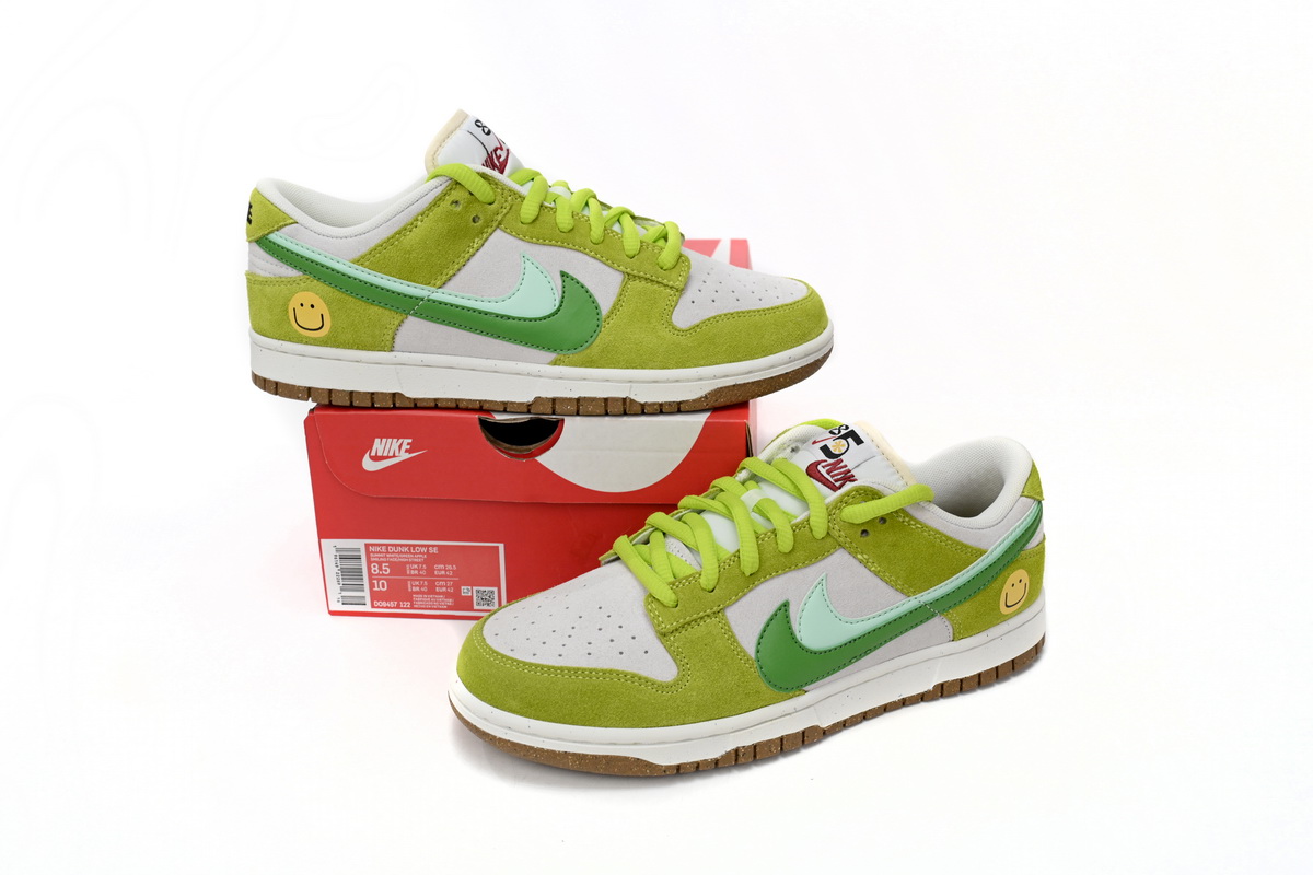     Nk SB Dunk Low "85" Gray Green Apple Double Hook