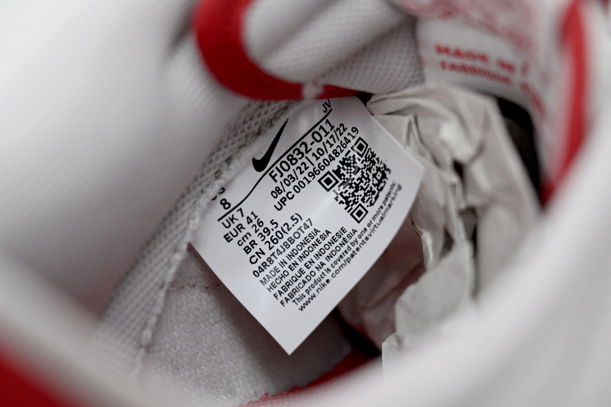XP Factory Sneakers &Air Nike Dunk Low Vast Grey Varsity Red FJ0832-011