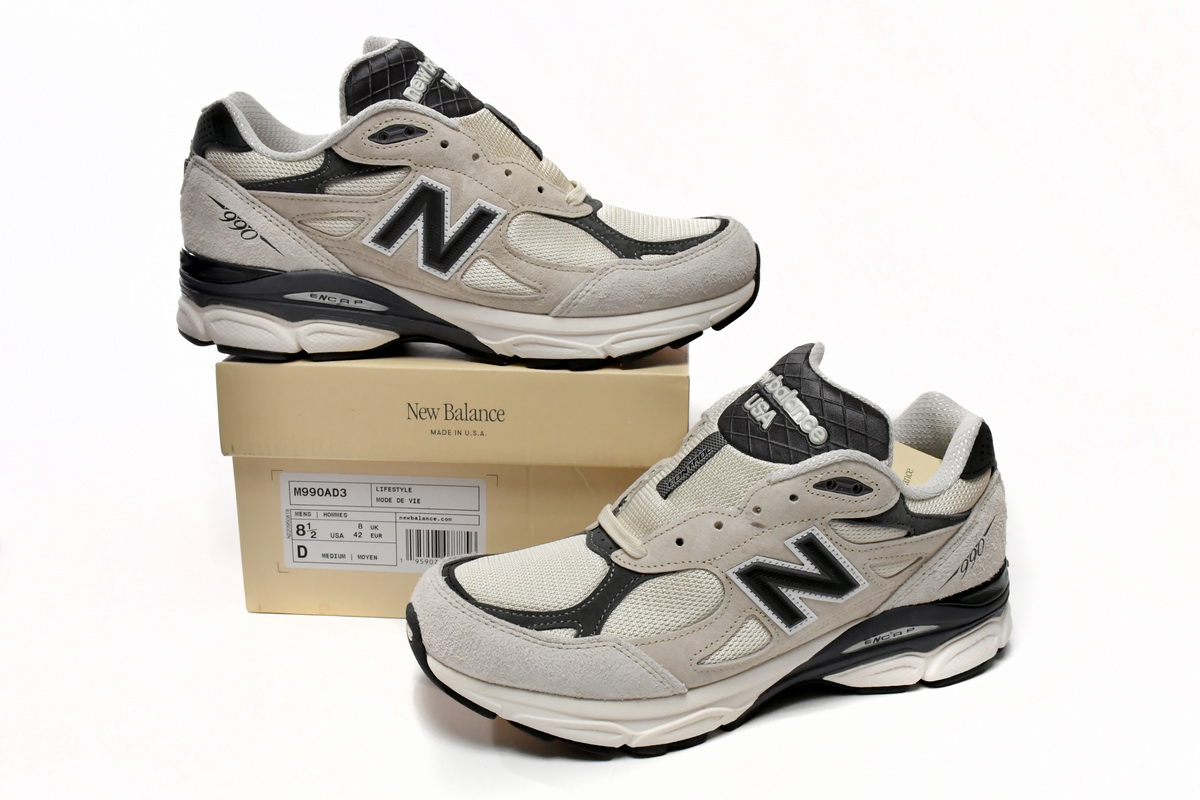 Pkgod New Balance 990v3 MiUSA Teddy Santis Moonbeam