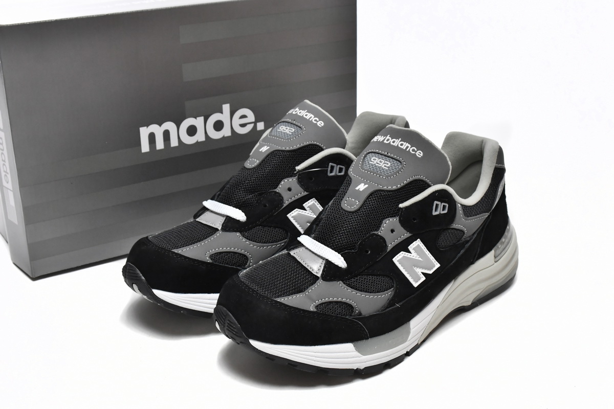 Pkgod New Balance 992 Black Grey Suede