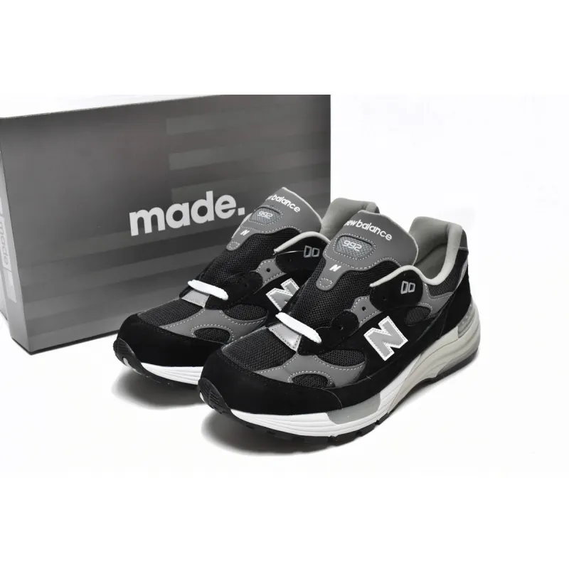 Pkgod New Balance 992 Black Grey Suede