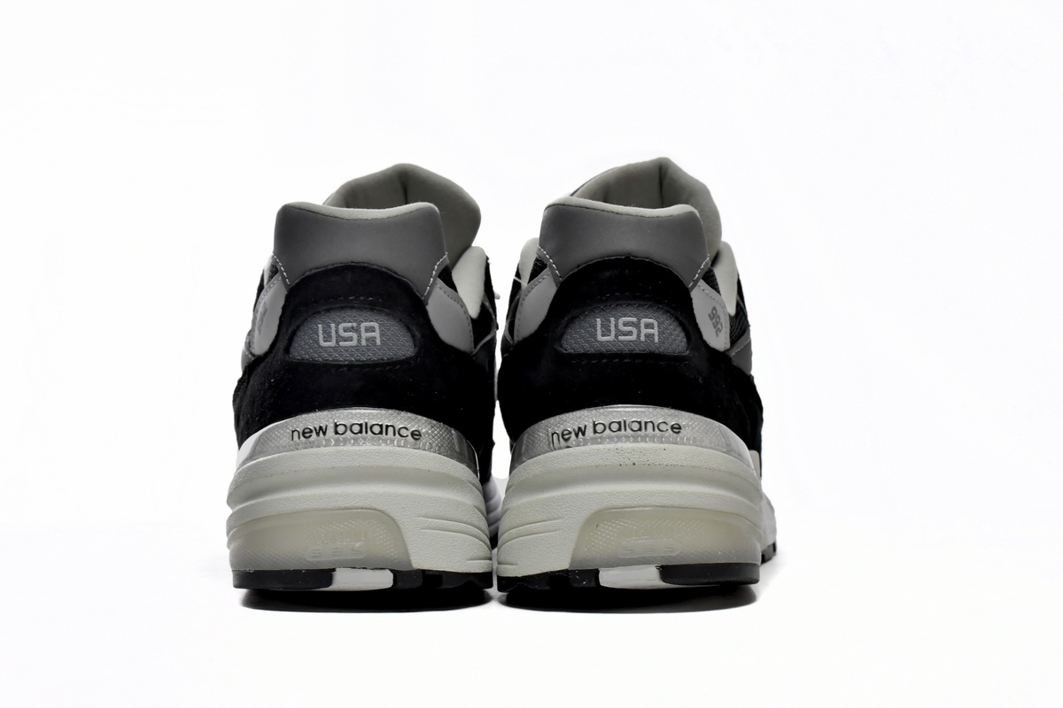 Pkgod New Balance 992 Black Grey Suede