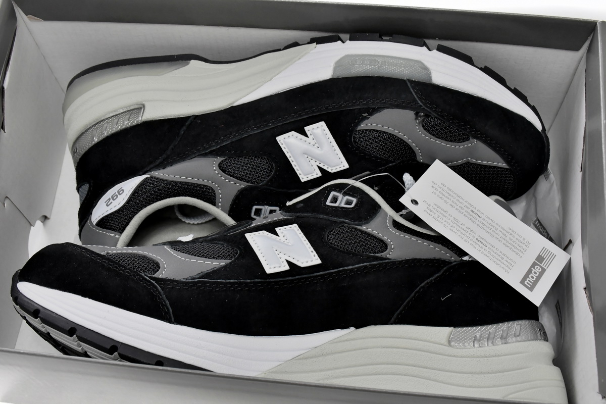 Pkgod New Balance 992 Black Grey Suede