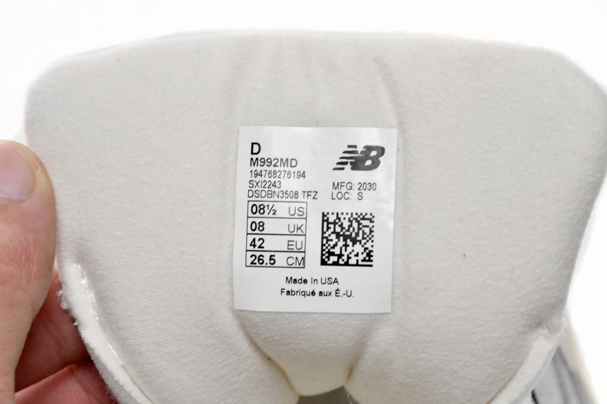 Pkgod New Balance 992 White Silver (2021)