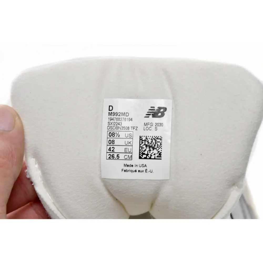 Pkgod New Balance 992 White Silver (2021)