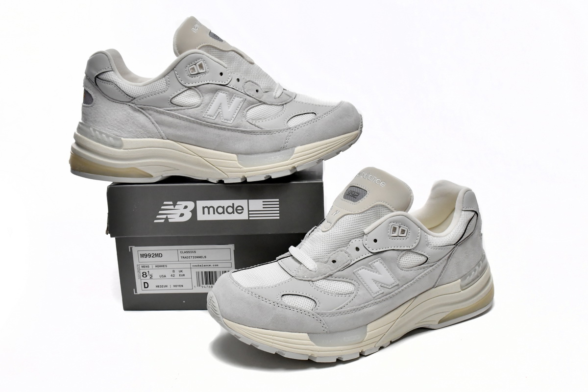 Pkgod New Balance 992 White Silver (2021)